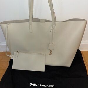 Saint Laurent Beige Tote Bag